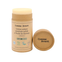 Crème solaire minérale solide SPF50 à l’huile de karanja