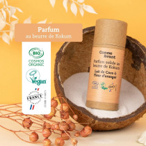 Parfum Solide au Beurre de Kokum pour Femme - Lait de Coco & Fleur d'Oranger