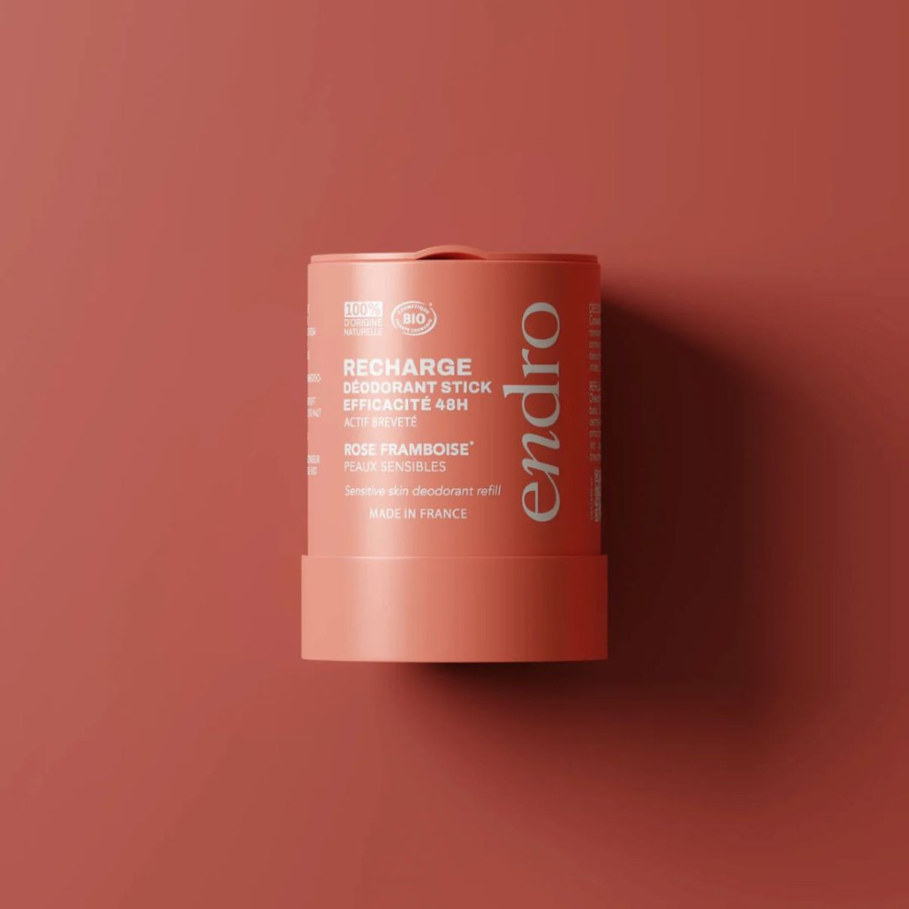 Recharge Déodorant Stick 48H – Parfum Rose Framboise