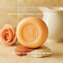 Nettoyant Visage Solide Doux Rose – Peaux Mixtes à Sèches