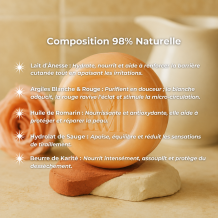 Nettoyant Visage Solide Doux Rose – Peaux Mixtes à Sèches