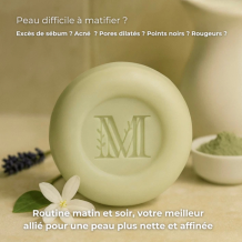 Nettoyant Visage Solide Doux Fleurs de Jasmin- Régulateur, anti imperfections, acné.