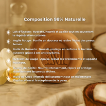 Nettoyant Visage Solide Ultra Doux Nourrissant Orchidée - Peau Sèche à Très Sèche