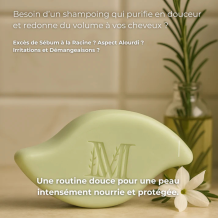 Shampoing Solide Régulateur Sans Sulfate - Anti Cheveux Gras - Fleurs de Jasmin