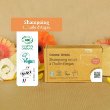 Shampoing Solide à l’Huile d’Argan et Poudre d’Orange – Cheveux Secs ou Abîmés