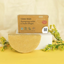 Shampoing Solide à l’Huile d’Argan et Poudre d’Orange – Cheveux Secs ou Abîmés