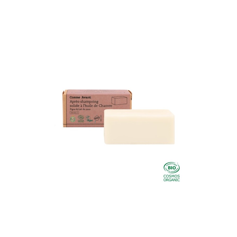 Après-shampoing solide à l’huile de chanvre (lait de coco e…