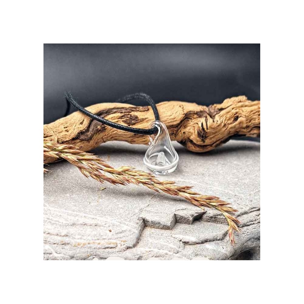 Pendentif d’olfactothérapie® – verrerie artisanale, pipette incluse