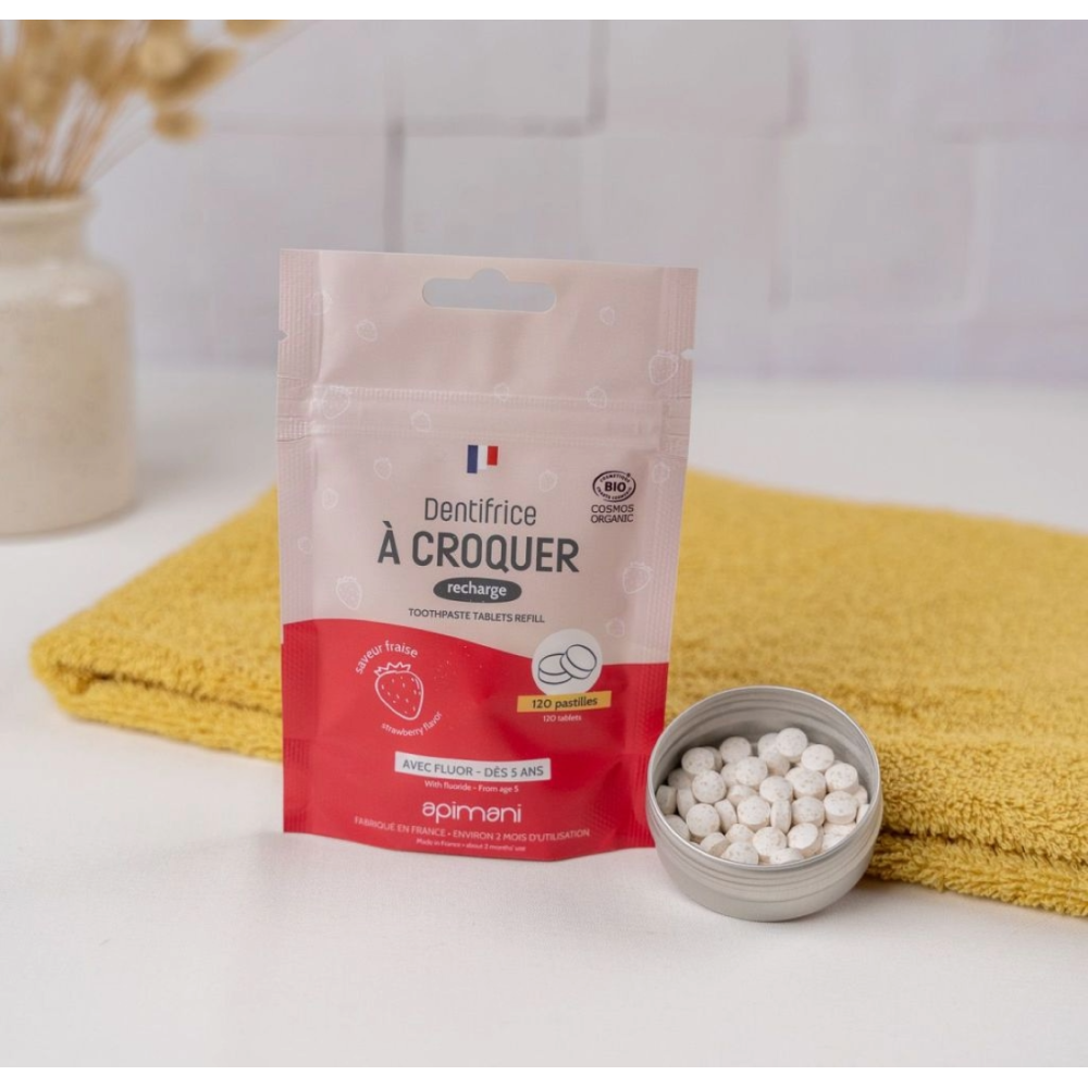 Recharge de 120 Pastilles à Croquer Fraise