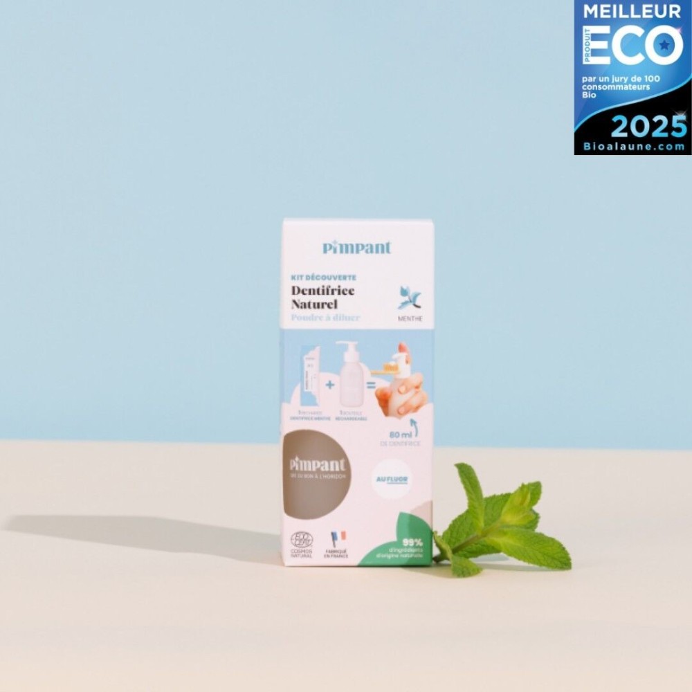 Kit Découverte Dentifrice Menthe (1 bouteille + 1 stick)